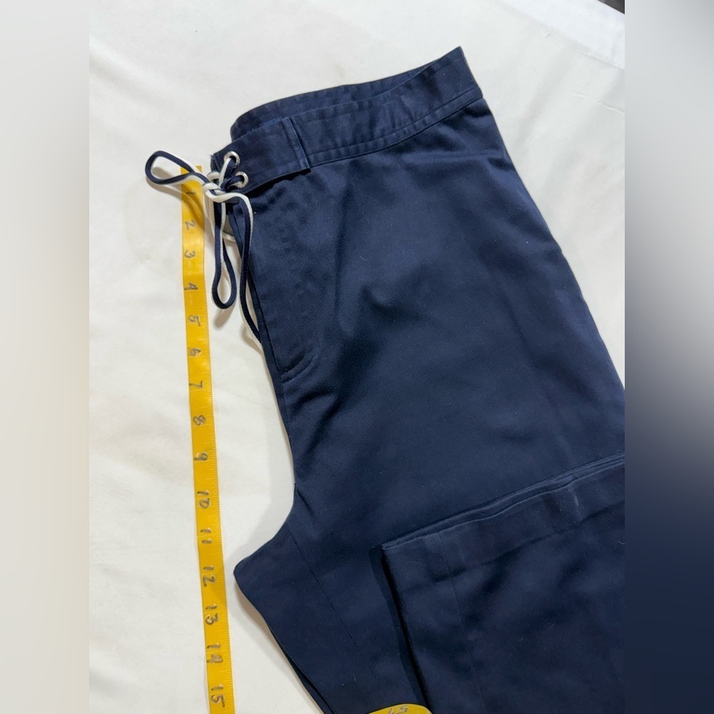 RALPH LAUREN SPORT Navy lace front wide leg Chinos size 10 - Picture 10 of 10